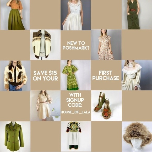 100% silk vintage long sleeve button down wrap dress. Neutral earth tin colours - Picture 13 of 13